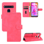 Tinta unita Skin Feel Fibbia magnetica Flip orizzontale Custodia in pelle PU con struttura in vitello con supporto e slot per schede e portafoglio, For TCL 10 Pro, For TCL 10L, For Vivo X30 Pro, For Fujitsu Arrows 5G (F-51A)