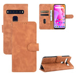 Tinta unita Skin Feel Fibbia magnetica Flip orizzontale Custodia in pelle PU con struttura in vitello con supporto e slot per schede e portafoglio, For TCL 10 Pro, For TCL 10L, For Vivo X30 Pro, For Fujitsu Arrows 5G (F-51A)