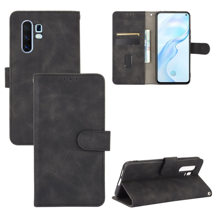 Tinta unita Skin Feel Fibbia magnetica Flip orizzontale Custodia in pelle PU con struttura in vitello con supporto e slot per schede e portafoglio, For TCL 10 Pro, For TCL 10L, For Vivo X30 Pro, For Fujitsu Arrows 5G (F-51A)