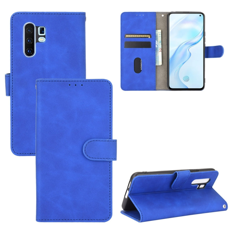 Tinta unita Skin Feel Fibbia magnetica Flip orizzontale Custodia in pelle PU con struttura in vitello con supporto e slot per schede e portafoglio, For TCL 10 Pro, For TCL 10L, For Vivo X30 Pro, For Fujitsu Arrows 5G (F-51A)