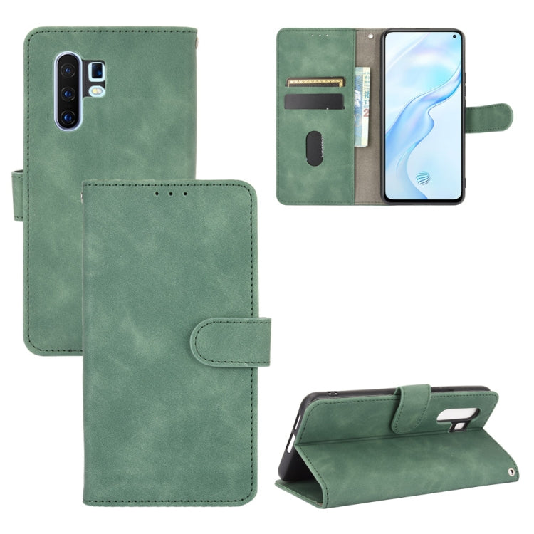 Tinta unita Skin Feel Fibbia magnetica Flip orizzontale Custodia in pelle PU con struttura in vitello con supporto e slot per schede e portafoglio, For TCL 10 Pro, For TCL 10L, For Vivo X30 Pro, For Fujitsu Arrows 5G (F-51A)