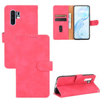 Tinta unita Skin Feel Fibbia magnetica Flip orizzontale Custodia in pelle PU con struttura in vitello con supporto e slot per schede e portafoglio, For TCL 10 Pro, For TCL 10L, For Vivo X30 Pro, For Fujitsu Arrows 5G (F-51A)