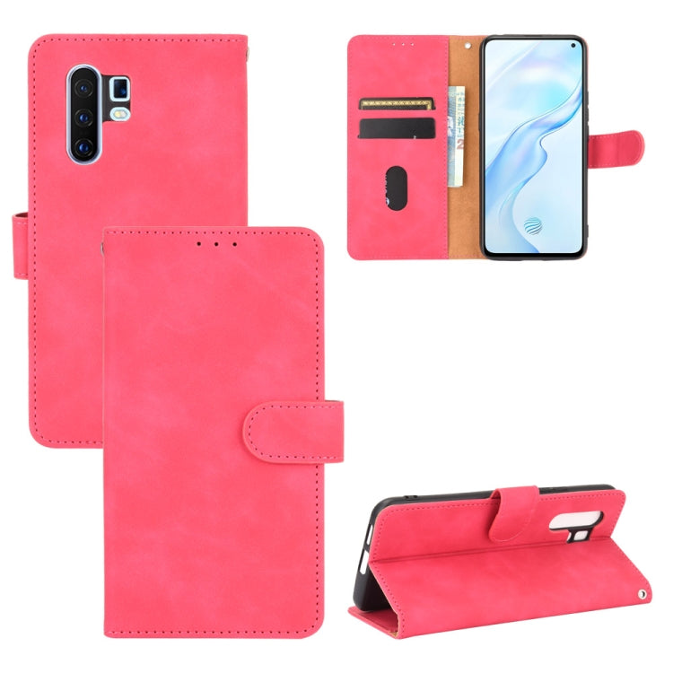 Tinta unita Skin Feel Fibbia magnetica Flip orizzontale Custodia in pelle PU con struttura in vitello con supporto e slot per schede e portafoglio, For TCL 10 Pro, For TCL 10L, For Vivo X30 Pro, For Fujitsu Arrows 5G (F-51A)
