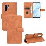 Tinta unita Skin Feel Fibbia magnetica Flip orizzontale Custodia in pelle PU con struttura in vitello con supporto e slot per schede e portafoglio, For TCL 10 Pro, For TCL 10L, For Vivo X30 Pro, For Fujitsu Arrows 5G (F-51A)