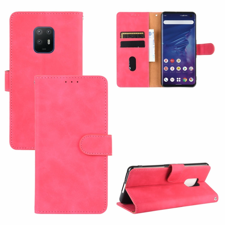 Tinta unita Skin Feel Fibbia magnetica Flip orizzontale Custodia in pelle PU con struttura in vitello con supporto e slot per schede e portafoglio, For TCL 10 Pro, For TCL 10L, For Vivo X30 Pro, For Fujitsu Arrows 5G (F-51A)