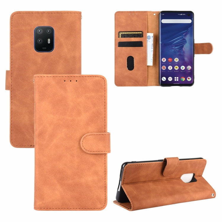 Tinta unita Skin Feel Fibbia magnetica Flip orizzontale Custodia in pelle PU con struttura in vitello con supporto e slot per schede e portafoglio, For TCL 10 Pro, For TCL 10L, For Vivo X30 Pro, For Fujitsu Arrows 5G (F-51A)