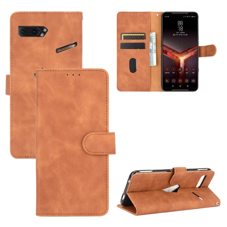 Tinta unita Skin Feel Fibbia magnetica Flip orizzontale Custodia in pelle PU con struttura in vitello con supporto e slot per schede e portafoglio, For Fujitsu Arrows RX (Arrows M05), For Fujitsu Arrows Be4 (F-41A), For ASUS ROG Phone 3 ZS661KS        ...