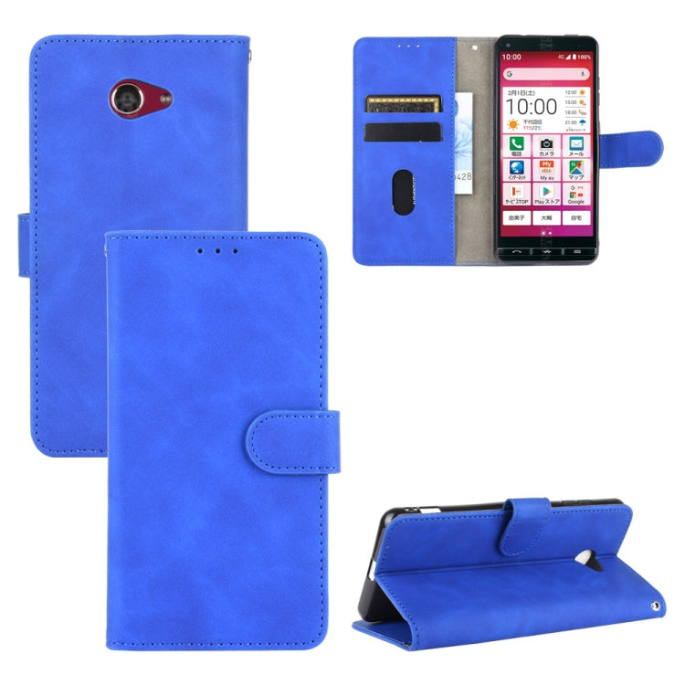 Tinta unita Skin Feel Fibbia magnetica Flip orizzontale Custodia in pelle PU con struttura in vitello con supporto e slot per schede e portafoglio, For Kyocera Basio 4 KYV47, For Kyocera DIGNO BX, For Kyocera Kantan Sumaho 2 (A001KC), For Rakuten mini
