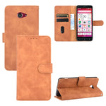 Tinta unita Skin Feel Fibbia magnetica Flip orizzontale Custodia in pelle PU con struttura in vitello con supporto e slot per schede e portafoglio, For Kyocera Basio 4 KYV47, For Kyocera DIGNO BX, For Kyocera Kantan Sumaho 2 (A001KC), For Rakuten mini