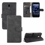 Tinta unita Skin Feel Fibbia magnetica Flip orizzontale Custodia in pelle PU con struttura in vitello con supporto e slot per schede e portafoglio, For Kyocera Basio 4 KYV47, For Kyocera DIGNO BX, For Kyocera Kantan Sumaho 2 (A001KC), For Rakuten mini