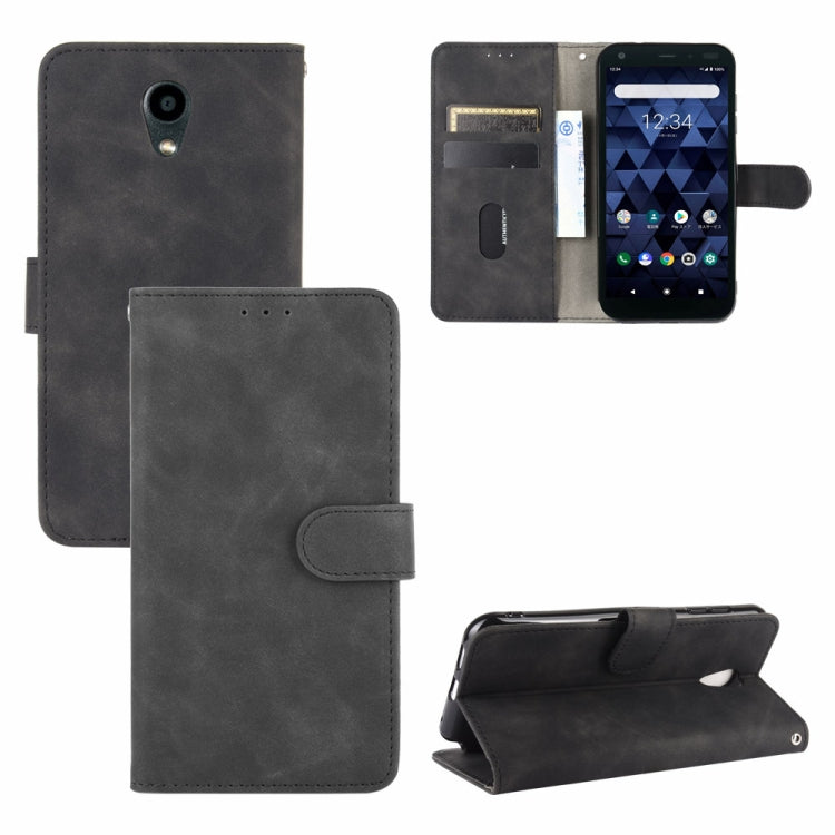 Tinta unita Skin Feel Fibbia magnetica Flip orizzontale Custodia in pelle PU con struttura in vitello con supporto e slot per schede e portafoglio, For Kyocera Basio 4 KYV47, For Kyocera DIGNO BX, For Kyocera Kantan Sumaho 2 (A001KC), For Rakuten mini