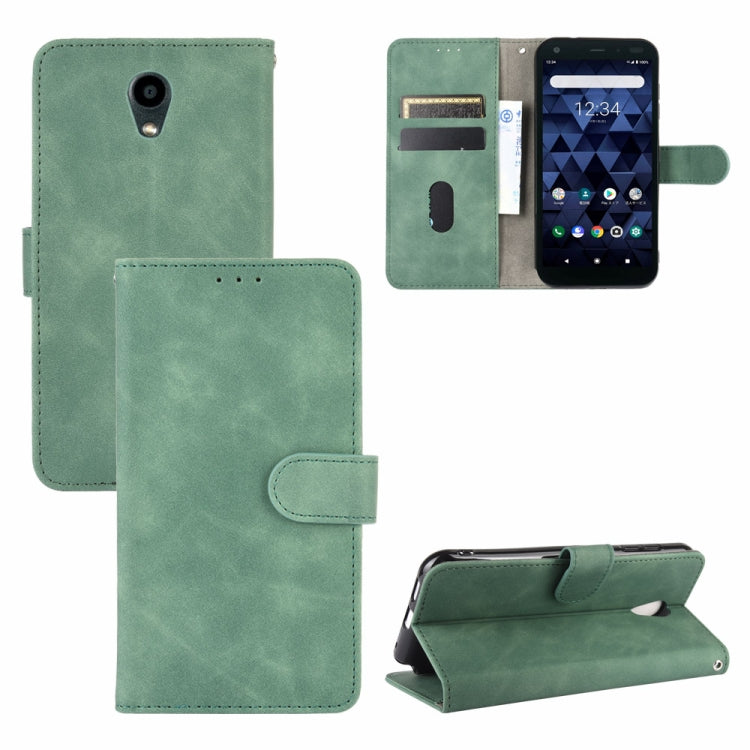 Tinta unita Skin Feel Fibbia magnetica Flip orizzontale Custodia in pelle PU con struttura in vitello con supporto e slot per schede e portafoglio, For Kyocera Basio 4 KYV47, For Kyocera DIGNO BX, For Kyocera Kantan Sumaho 2 (A001KC), For Rakuten mini