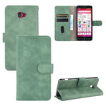 Tinta unita Skin Feel Fibbia magnetica Flip orizzontale Custodia in pelle PU con struttura in vitello con supporto e slot per schede e portafoglio, For Kyocera Basio 4 KYV47, For Kyocera DIGNO BX, For Kyocera Kantan Sumaho 2 (A001KC), For Rakuten mini