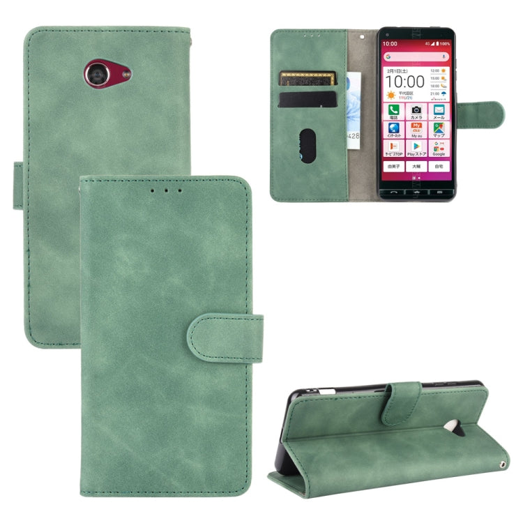 Tinta unita Skin Feel Fibbia magnetica Flip orizzontale Custodia in pelle PU con struttura in vitello con supporto e slot per schede e portafoglio, For Kyocera Basio 4 KYV47, For Kyocera DIGNO BX, For Kyocera Kantan Sumaho 2 (A001KC), For Rakuten mini