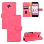 Tinta unita Skin Feel Fibbia magnetica Flip orizzontale Custodia in pelle PU con struttura in vitello con supporto e slot per schede e portafoglio, For Kyocera Basio 4 KYV47, For Kyocera DIGNO BX, For Kyocera Kantan Sumaho 2 (A001KC), For Rakuten mini