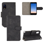 Tinta unita Skin Feel Fibbia magnetica Flip orizzontale Custodia in pelle PU con struttura in vitello con supporto e slot per schede e portafoglio, For Kyocera Basio 4 KYV47, For Kyocera DIGNO BX, For Kyocera Kantan Sumaho 2 (A001KC), For Rakuten mini