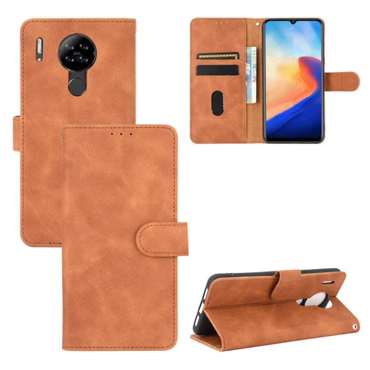 Tinta unita Skin Feel Fibbia magnetica Flip orizzontale Custodia in pelle PU con struttura in vitello con supporto e slot per schede e portafoglio, For Blackview A80 Pro, For Blackview A80, For Blackview BV5500 / BV5500 Pro / BV5500 Plus, For Oukitel C19