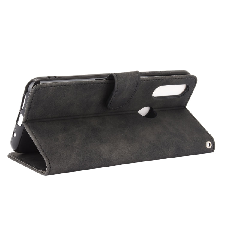 Tinta unita Skin Feel Fibbia magnetica Flip orizzontale Custodia in pelle PU con struttura in vitello con supporto e slot per schede e portafoglio, For Oukitel C17 / C17 Pro, For Oukitel C18, For Sharp Aquos R5G, For Sharp Aquos Sense3 Lite SH-RM12