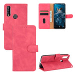 Tinta unita Skin Feel Fibbia magnetica Flip orizzontale Custodia in pelle PU con struttura in vitello con supporto e slot per schede e portafoglio, For Oukitel C17 / C17 Pro, For Oukitel C18, For Sharp Aquos R5G, For Sharp Aquos Sense3 Lite SH-RM12
