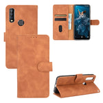 Tinta unita Skin Feel Fibbia magnetica Flip orizzontale Custodia in pelle PU con struttura in vitello con supporto e slot per schede e portafoglio, For Oukitel C17 / C17 Pro, For Oukitel C18, For Sharp Aquos R5G, For Sharp Aquos Sense3 Lite SH-RM12