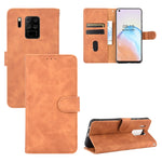 Tinta unita Skin Feel Fibbia magnetica Flip orizzontale Custodia in pelle PU con struttura in vitello con supporto e slot per schede e portafoglio, For Oukitel C17 / C17 Pro, For Oukitel C18, For Sharp Aquos R5G, For Sharp Aquos Sense3 Lite SH-RM12