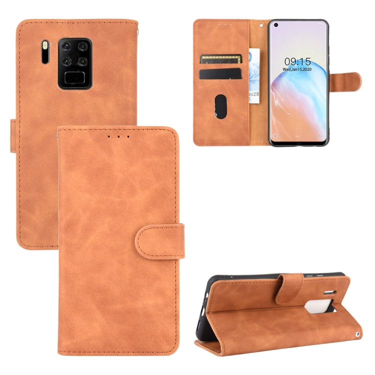 Tinta unita Skin Feel Fibbia magnetica Flip orizzontale Custodia in pelle PU con struttura in vitello con supporto e slot per schede e portafoglio, For Oukitel C17 / C17 Pro, For Oukitel C18, For Sharp Aquos R5G, For Sharp Aquos Sense3 Lite SH-RM12