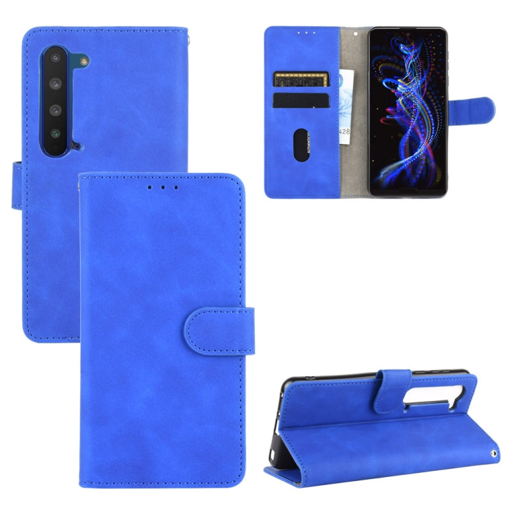 Tinta unita Skin Feel Fibbia magnetica Flip orizzontale Custodia in pelle PU con struttura in vitello con supporto e slot per schede e portafoglio, For Oukitel C17 / C17 Pro, For Oukitel C18, For Sharp Aquos R5G, For Sharp Aquos Sense3 Lite SH-RM12