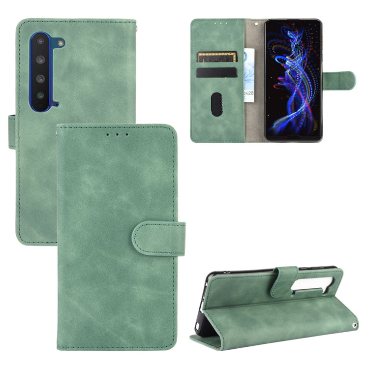 Tinta unita Skin Feel Fibbia magnetica Flip orizzontale Custodia in pelle PU con struttura in vitello con supporto e slot per schede e portafoglio, For Oukitel C17 / C17 Pro, For Oukitel C18, For Sharp Aquos R5G, For Sharp Aquos Sense3 Lite SH-RM12