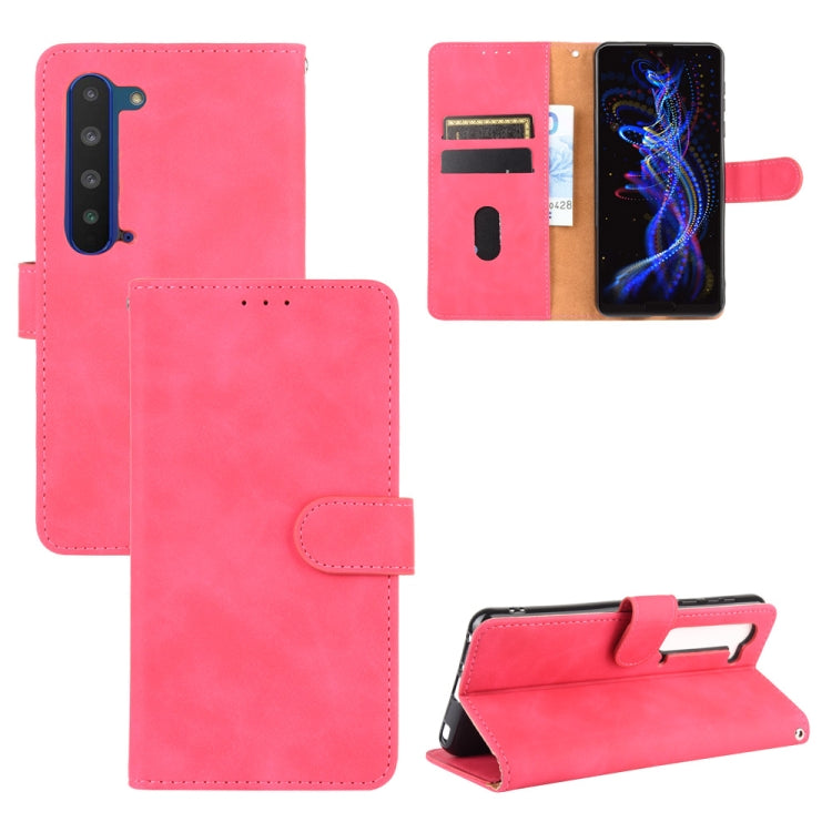 Tinta unita Skin Feel Fibbia magnetica Flip orizzontale Custodia in pelle PU con struttura in vitello con supporto e slot per schede e portafoglio, For Oukitel C17 / C17 Pro, For Oukitel C18, For Sharp Aquos R5G, For Sharp Aquos Sense3 Lite SH-RM12