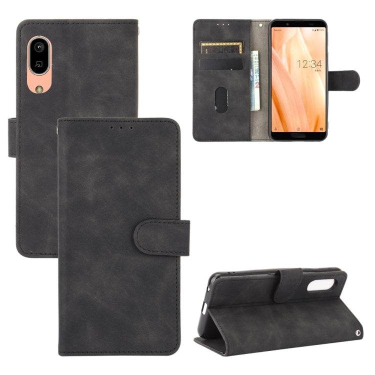 Tinta unita Skin Feel Fibbia magnetica Flip orizzontale Custodia in pelle PU con struttura in vitello con supporto e slot per schede e portafoglio, For Oukitel C17 / C17 Pro, For Oukitel C18, For Sharp Aquos R5G, For Sharp Aquos Sense3 Lite SH-RM12