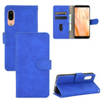 Tinta unita Skin Feel Fibbia magnetica Flip orizzontale Custodia in pelle PU con struttura in vitello con supporto e slot per schede e portafoglio, For Oukitel C17 / C17 Pro, For Oukitel C18, For Sharp Aquos R5G, For Sharp Aquos Sense3 Lite SH-RM12