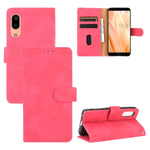Tinta unita Skin Feel Fibbia magnetica Flip orizzontale Custodia in pelle PU con struttura in vitello con supporto e slot per schede e portafoglio, For Oukitel C17 / C17 Pro, For Oukitel C18, For Sharp Aquos R5G, For Sharp Aquos Sense3 Lite SH-RM12
