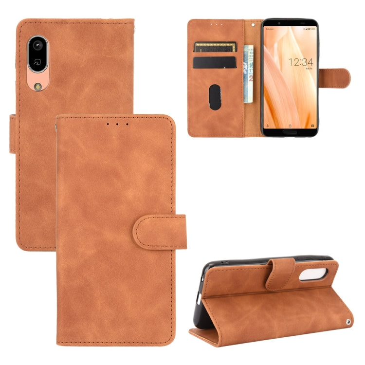 Tinta unita Skin Feel Fibbia magnetica Flip orizzontale Custodia in pelle PU con struttura in vitello con supporto e slot per schede e portafoglio, For Oukitel C17 / C17 Pro, For Oukitel C18, For Sharp Aquos R5G, For Sharp Aquos Sense3 Lite SH-RM12