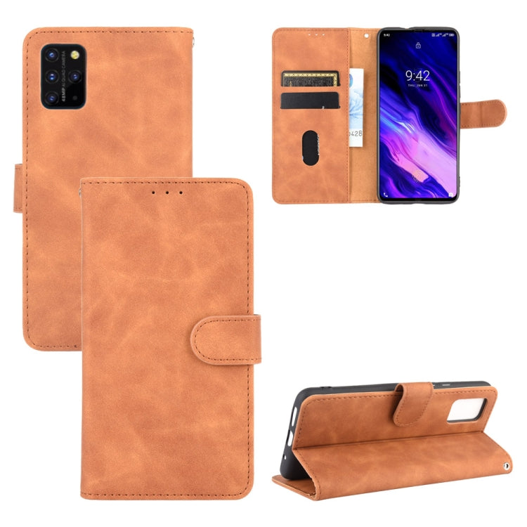 Tinta unita Skin Feel Fibbia magnetica Flip orizzontale Custodia in pelle PU con struttura in vitello con supporto e slot per schede e portafoglio, For UMIDIGI F2, For UMIDIGI S5 Pro, For ZTE Axon 11 5G, For ZTE Blade A3 Lite