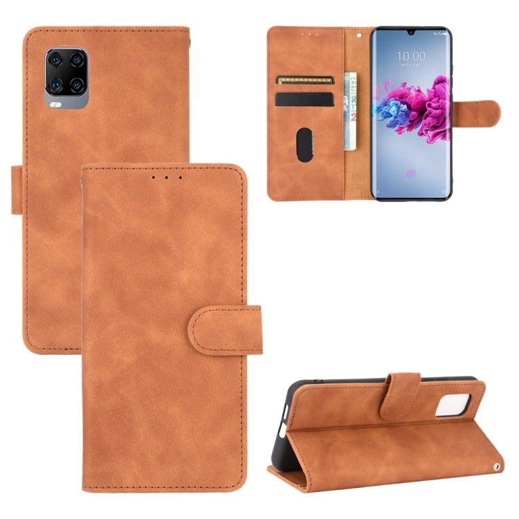 Tinta unita Skin Feel Fibbia magnetica Flip orizzontale Custodia in pelle PU con struttura in vitello con supporto e slot per schede e portafoglio, For UMIDIGI F2, For UMIDIGI S5 Pro, For ZTE Axon 11 5G, For ZTE Blade A3 Lite