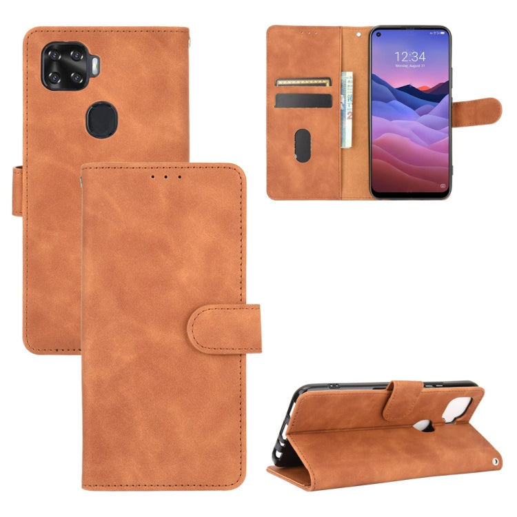 Tinta unita Skin Feel Fibbia magnetica Flip orizzontale Custodia in pelle PU con struttura in vitello con supporto e slot per schede e portafoglio, For ZTE A1 ZTG01, For ZTE Nubia Red Magic 5G