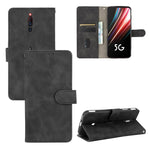 Tinta unita Skin Feel Fibbia magnetica Flip orizzontale Custodia in pelle PU con struttura in vitello con supporto e slot per schede e portafoglio, For ZTE A1 ZTG01, For ZTE Nubia Red Magic 5G