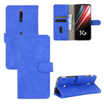 Tinta unita Skin Feel Fibbia magnetica Flip orizzontale Custodia in pelle PU con struttura in vitello con supporto e slot per schede e portafoglio, For ZTE A1 ZTG01, For ZTE Nubia Red Magic 5G