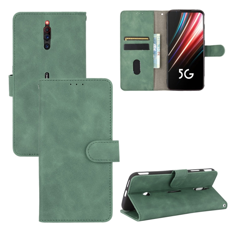 Tinta unita Skin Feel Fibbia magnetica Flip orizzontale Custodia in pelle PU con struttura in vitello con supporto e slot per schede e portafoglio, For ZTE A1 ZTG01, For ZTE Nubia Red Magic 5G