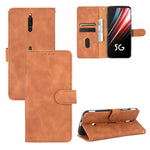 Tinta unita Skin Feel Fibbia magnetica Flip orizzontale Custodia in pelle PU con struttura in vitello con supporto e slot per schede e portafoglio, For ZTE A1 ZTG01, For ZTE Nubia Red Magic 5G