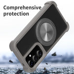 Custodia per telefono MagSafe con supporto girevole a 360 gradi con texture CD, For Samsung Galaxy S25+ 5G, For Samsung Galaxy S25 Ultra 5G
