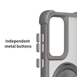 Custodia per telefono MagSafe con supporto girevole a 360 gradi con texture CD, For Samsung Galaxy S26+ 5G, For Samsung Galaxy S26 Ultra 5G, For Samsung Galaxy S26 5G, For Samsung Galaxy S25 5G