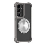 Custodia per telefono MagSafe con supporto girevole a 360 gradi con texture CD, For Samsung Galaxy S26+ 5G, For Samsung Galaxy S26 Ultra 5G, For Samsung Galaxy S26 5G, For Samsung Galaxy S25 5G