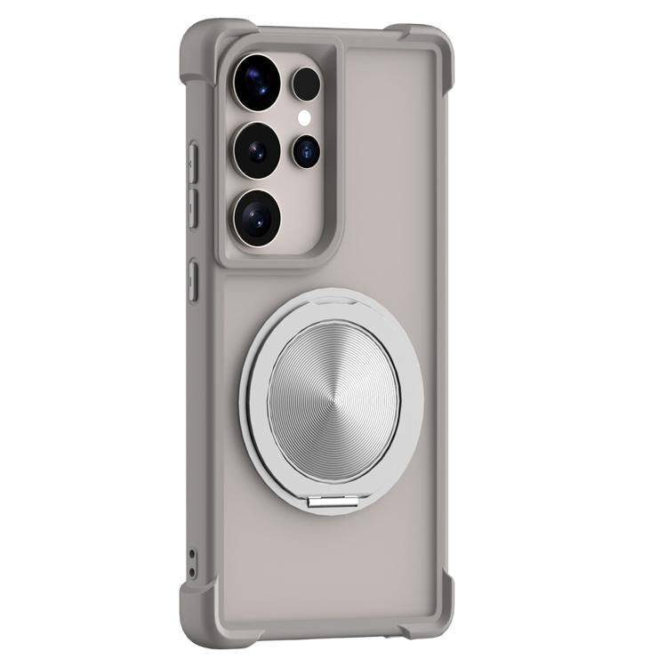 Custodia per telefono MagSafe con supporto girevole a 360 gradi con texture CD, For Samsung Galaxy S26+ 5G, For Samsung Galaxy S26 Ultra 5G, For Samsung Galaxy S26 5G, For Samsung Galaxy S25 5G