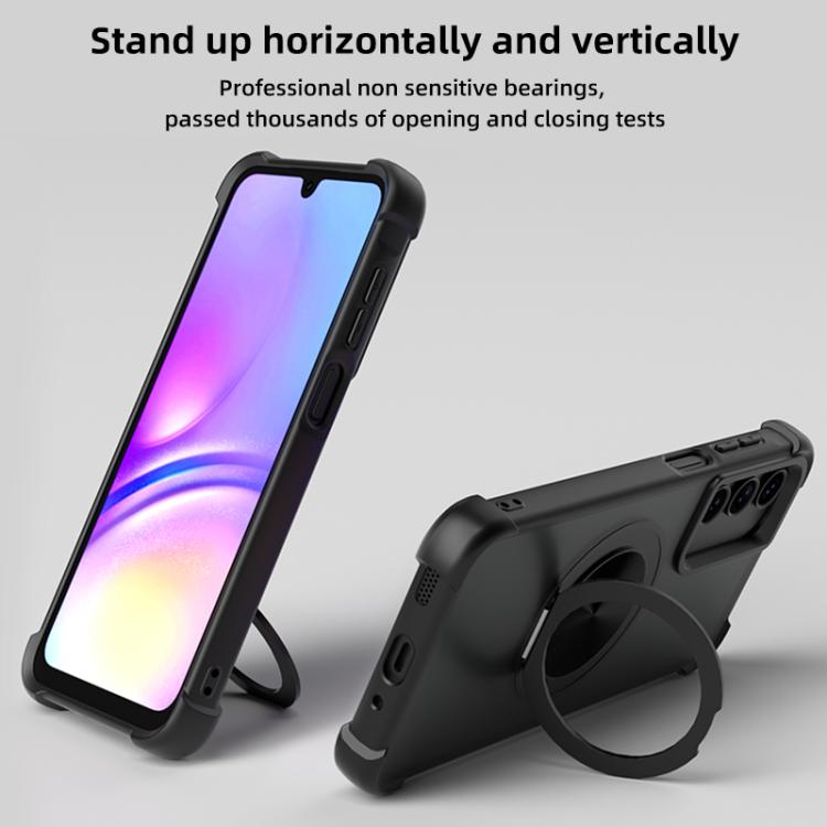 Custodia per telefono MagSafe con supporto girevole a 360 gradi con texture CD, For Samsung Galaxy A16 5G / 4G, For Samsung Galaxy A25 / A35 / A55, For Samsung Galaxy A15 5G
