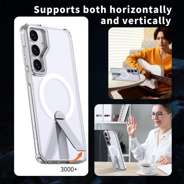 Custodia per telefono MagSafe in TPU + PC Star Shine Series con supporto pieghevole, For Samsung Galaxy S24 FE 5G, For Samsung Galaxy S24 Ultra 5G, For Samsung Galaxy S23 FE 5G, For Samsung Galaxy S22 Ultra 5G