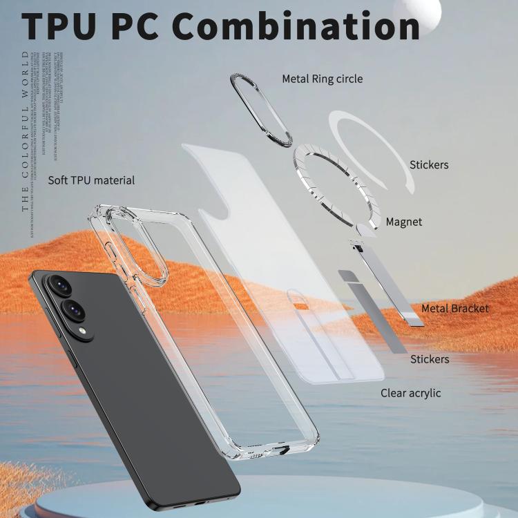 Custodia per telefono MagSafe in TPU + PC Star Shine Series con supporto pieghevole, For Samsung Galaxy S25 Edge 5G, For Samsung Galaxy S24 5G / S25 5G, For Samsung Galaxy S24+ 5G / S25+ 5G, For Samsung Galaxy S25 Ultra 5G
