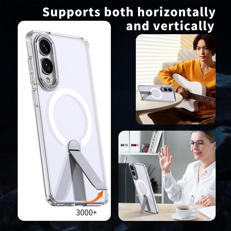 Custodia per telefono MagSafe in TPU + PC Star Shine Series con supporto pieghevole, For Samsung Galaxy S25 Edge 5G, For Samsung Galaxy S24 5G / S25 5G, For Samsung Galaxy S24+ 5G / S25+ 5G, For Samsung Galaxy S25 Ultra 5G
