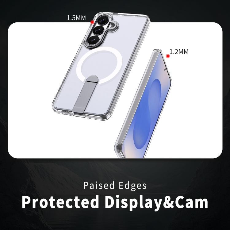 Custodia per telefono MagSafe in TPU + PC Star Shine Series con supporto pieghevole, For Samsung Galaxy S26+ 5G, For Samsung Galaxy S26 Ultra 5G, For Samsung Galaxy S26 5G, For Samsung Galaxy S25 FE 5G