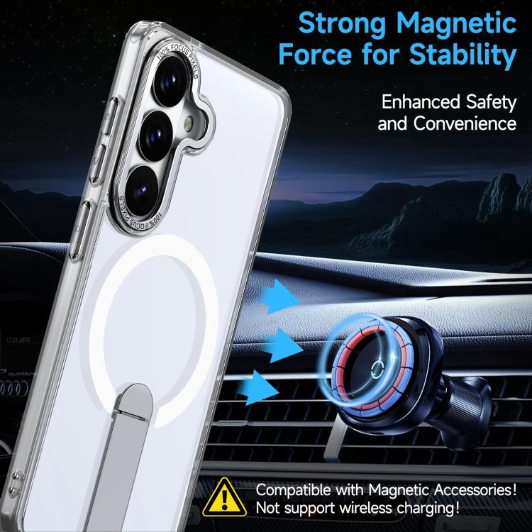 Custodia per telefono MagSafe in TPU + PC Star Shine Series con supporto pieghevole, For Samsung Galaxy S26+ 5G, For Samsung Galaxy S26 Ultra 5G, For Samsung Galaxy S26 5G, For Samsung Galaxy S25 FE 5G